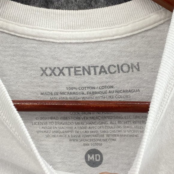 XXX Tentacion T-Shirt Medium White‎ American Rapper Jahseh Dwayne Ricardo Onfroy - Picture 3 of 6